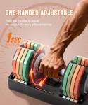 EOAT 55LB Adjustable Dumbbell Set with Rainbow Plates