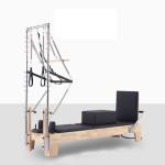 Wooden Pilates Reformer with Tower for Home Use
