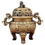 Solid Brass Lion Incense Burner for Zen Decor