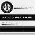 Mikolo 7ft Olympic Weightlifting Barbell, 1500lbs Capacity