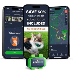 Compact Cat GPS Tracker with Real-Time Alerts