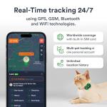 Compact Cat GPS Tracker with Real-Time Alerts