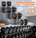 Versatile 5-in-1 Adjustable Dumbbells Set, 88lbs