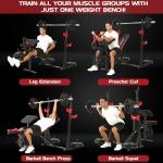 900LBS Weight Bench Set with Squat Rack