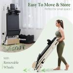 Foldable Pilates Reformer with Adjustable Heights