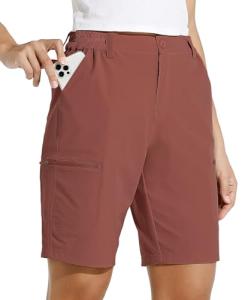 Willit Women's Quick-Dry Hiking Cargo Shorts
