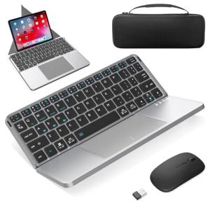Portable Bluetooth Keyboard and Mouse Combo for Travel