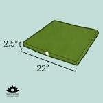 Eclipse Buckwheat Meditation Cushion, Burgundy 23