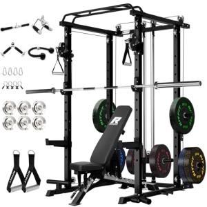 RitFit Power Cage Home Gym Package with Weights