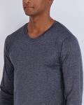 Men's Dry Fit Long Sleeve V-Neck Active T-Shirts