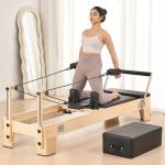 VEVOR Wooden Pilates Reformer for Home Workouts