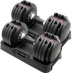 Adjustable 55 lb Dumbbells with Contoured Handle