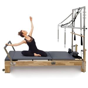 Wooden Pilates Reformer Machine with Tower and Accessories