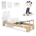 JOYRIDER Oak Wood Pilates Reformer with Accessories