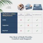 Hunnidspace Ergonomic Meditation Cushion Set - Blue