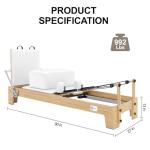 JOYRIDER Oak Wood Pilates Reformer with Accessories