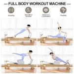 JOYRIDER Oak Wood Pilates Reformer with Accessories