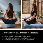 Hunnidspace Ergonomic Meditation Cushion Set - Blue