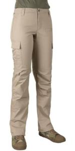 Slim Fit Women's Tactical Stretch Pants - Khaki