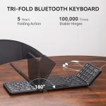 JPHTEK Portable USB-C Folding Keyboard and Mouse Combo