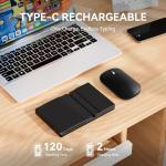 JPHTEK Portable USB-C Folding Keyboard and Mouse Combo