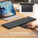 Foldable Bluetooth Keyboard with Touchpad for All Devices