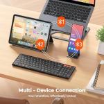 Foldable Bluetooth Keyboard with Touchpad for All Devices
