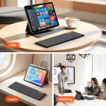 Foldable Bluetooth Keyboard with Touchpad for All Devices