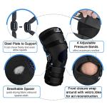 Knee Brace with Compression Straps and Stabilizers