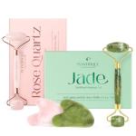 Jade Roller and Rose Quartz Gua Sha Set