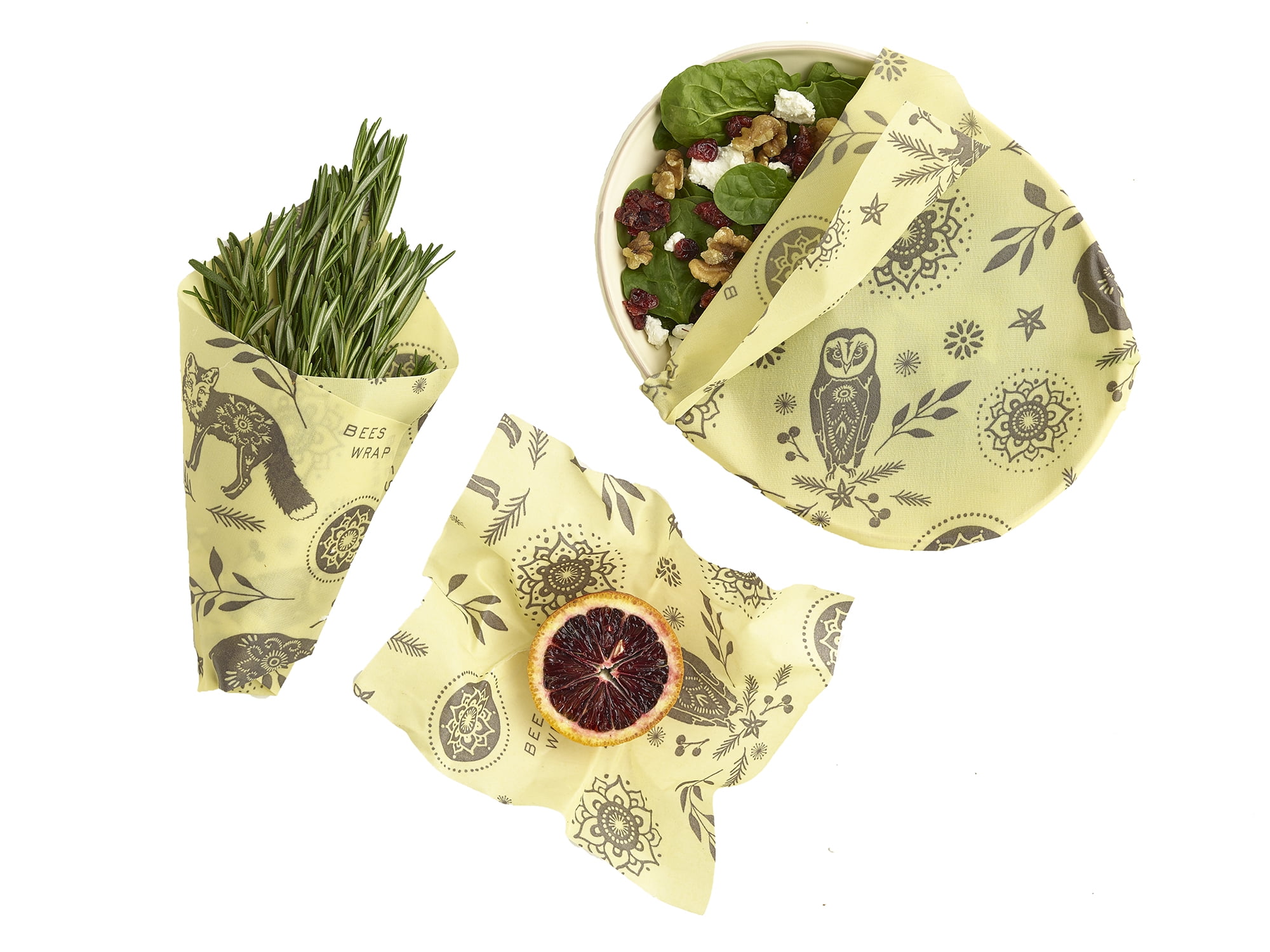 Bee's Wrap Beeswax Food Wraps 3-Pack, Into the Woods