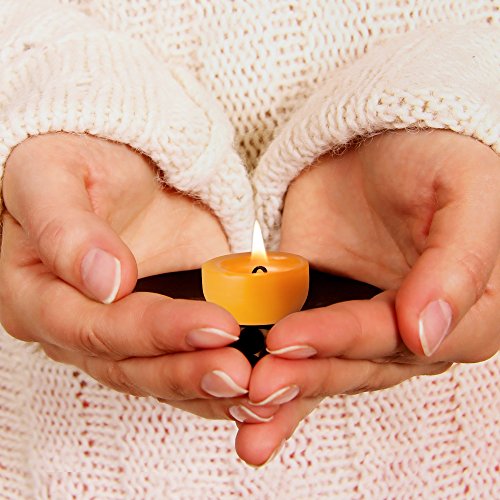 Beeswax Tea Light Candle Set with Holders