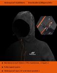 Men's Black Waterproof Rain Jacket with Hood