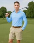Men's UPF 50 UV Protection Quarter Zip Shirt
