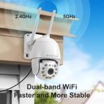 4MP HD WiFi Outdoor Security Camera with Motion Detection