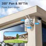 4MP HD WiFi Outdoor Security Camera with Motion Detection