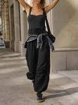 Outfeel Women's Black Sleeveless Summer Jumpsuit