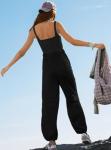 Outfeel Women's Black Sleeveless Summer Jumpsuit