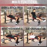 Adjustable 8-in-1 Weight Bench with Squat Rack