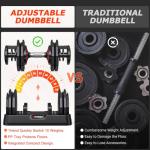 Adjustable Dumbbells Set for Home Gym Workouts