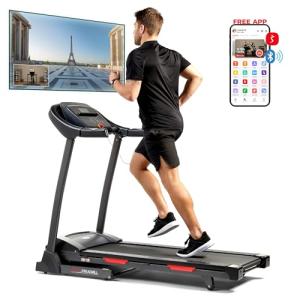 Sunny Health & Fitness Folding Incline Treadmill with Bluetooth