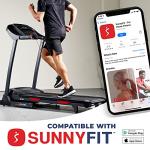 Sunny Health & Fitness Folding Incline Treadmill with Bluetooth