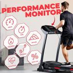 Sunny Health & Fitness Folding Incline Treadmill with Bluetooth