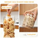 Airtight Glass Kitchen Canisters with Bamboo Lids