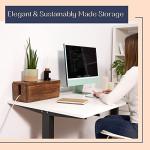 Cable Management Box with Power Strip Organizer