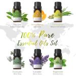 ASAKUKI 500ml Essential Oils Diffuser with 6 Oils