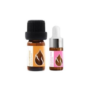 Luxury Organic Essential Oils Set - Helichrysum & Rose