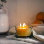 Pure Beeswax 3-Wick Candle with Cypress & Sandalwood