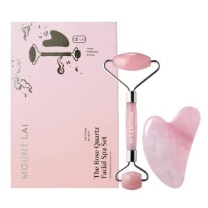 Mount Lai Rose Quartz Gua Sha Set for Glowing Skin