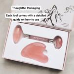 Mount Lai Rose Quartz Gua Sha Set for Glowing Skin